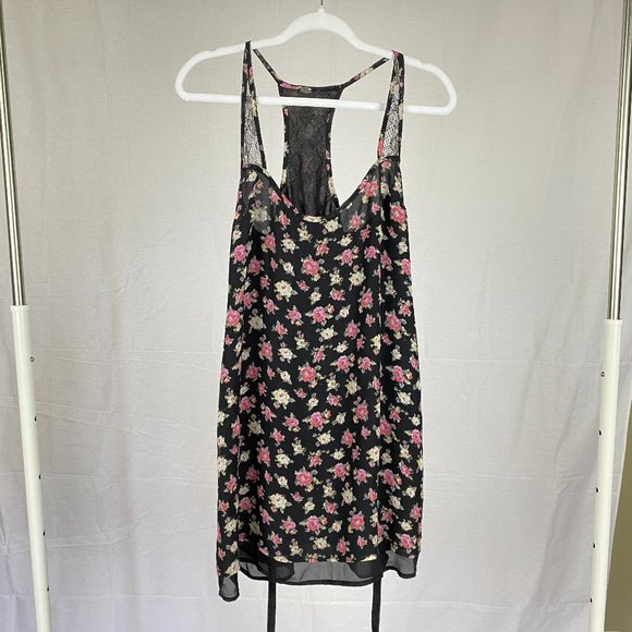Guess Floral Loose Dress with Black Tie Up Belt - Picture 1 of 10